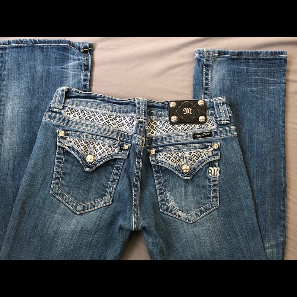 Miss Me sequin embroidered jeans!